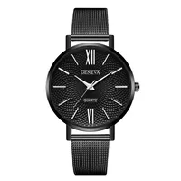 Retro Punk Solid Color Buckle Quartz sku image 4