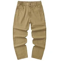 Men's Cotton Casual Pants - Loose Fit Straight Leg, Wide Trousers With Draped Hem For Sports Autumn Winter Fashion main image 5