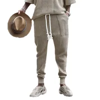Autumn Winter Jacquard Pants - Hip Hop Casual Trousers With Drawstring, Oversize Men's Fashion main image 4