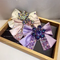 Women's Glam Sweet Bow Knot Artificial Crystal Hair Clip main image 1