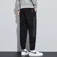 Men's Fleece - Lined Casual Joggers, Loose Fit Winter Sports Pants, Trendy Streetwear Sweatpants For Men main image 2