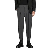 Men's Fleece - Lined Tapered Ankle Pants, Korean - Inspired Slim Fit Skinny Leg Casual Trouser For Versatile Office And Daily Wear main image 4