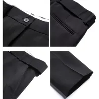 Men's Spring Wool Trousers Slim Fit Straight Leg Ankle - Length Business Casual Premium Wool Suit Pants main image 3