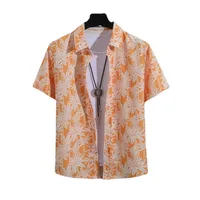 Retro Men's Casual Shirt Summer Loose Fit Hong Kong Style Unique Design Novelty Top Wear For Students main image 5