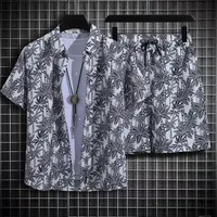 Retro Men's Casual Shirt Summer Loose Fit Hong Kong Style Unique Design Novelty Top Wear For Students main image 4