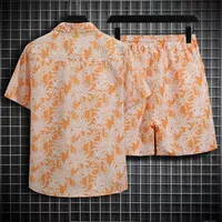 Retro Men's Casual Shirt Summer Loose Fit Hong Kong Style Unique Design Novelty Top Wear For Students main image 3