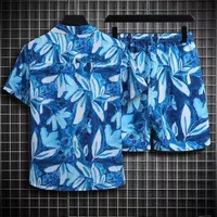 Retro Oil Painting Floral Print Short Sleeve Shirt For Men, Oversized Casual Hong Kong Style Streetwear Summer Fashion Top main image 2