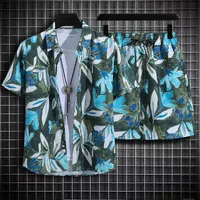 Retro Oil Painting Floral Print Short Sleeve Shirt For Men, Oversized Casual Hong Kong Style Streetwear Summer Fashion Top main image 1