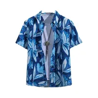 Retro Oil Painting Floral Print Short Sleeve Shirt For Men, Oversized Casual Hong Kong Style Streetwear Summer Fashion Top main image 4