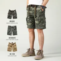 Men's Camouflage Cargo Shorts Summer Cotton Casual Loose Fit Straight Leg Military Style main image 4