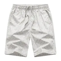 Men's Cotton Beach Shorts Summer Casual Loose Fit Elastic Waist Mid-Length Lounge Home Wear Outdoor Comfort Shorts sku image 7