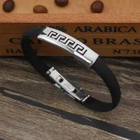Retro Punk Solid Color 304 Stainless Steel Pu Leather Polishing Men's Bangle Men Cord & Leather Bracelets main image 2