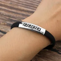 Retro Punk Solid Color 304 Stainless Steel Pu Leather Polishing Men's Bangle Men Cord & Leather Bracelets main image 1