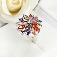 Wholesale Jewelry Simple Style Flower Copper Zircon Inlay Rings main image 1