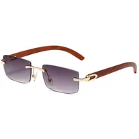 Vacation Simple Style Solid Color Pc Square Frameless Glasses main image 1