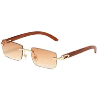 Vacation Simple Style Solid Color Pc Square Frameless Glasses main image 4