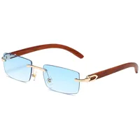 Vacation Simple Style Solid Color Pc Square Frameless Glasses main image 2