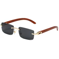 Vacation Simple Style Solid Color Pc Square Frameless Glasses main image 5