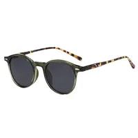 Vacation Simple Style Solid Color Pc Round Frame Full Frame Glasses main image 4