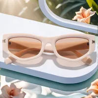 Classic Style Streetwear Solid Color Pc Square Full Frame Glasses main image 2