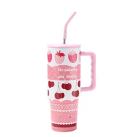 Cute Letter Fruit Cat 201 Stainless Steel Ceramics Thermos Cup 1 Piece main image 3