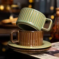 Retro Stripe Ceramics Coffee Cup 1 Set main image 4