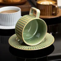Retro Stripe Ceramics Coffee Cup 1 Set main image 5