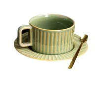 Retro Stripe Ceramics Coffee Cup 1 Set main image 3