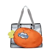 Women's Cloth Letter Carrot Cute Basic Square Velcro Tote Bag sku image 1