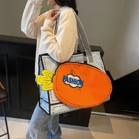 Women's Cloth Letter Carrot Cute Basic Square Velcro Tote Bag main image 4