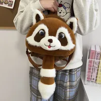 Women's Medium Plush Animal Cartoon Cute Multicolor Oval Zipper Functional Backpack main image 1