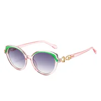 Simple Style Color Block Ac Oval Frame Full Frame Glasses main image 1