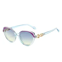 Simple Style Color Block Ac Oval Frame Full Frame Glasses sku image 5
