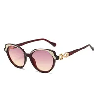 Simple Style Color Block Ac Oval Frame Full Frame Glasses sku image 2
