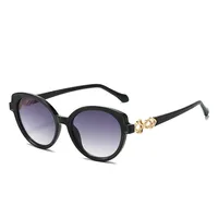 Simple Style Color Block Ac Oval Frame Full Frame Glasses sku image 1