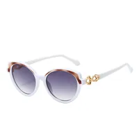 Simple Style Color Block Ac Oval Frame Full Frame Glasses sku image 7