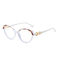 Simple Style Color Block Ac Oval Frame Full Frame Glasses sku image 14