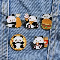 Cute Simple Style Panda Alloy Stoving Varnish Plating Unisex Brooches main image 1