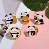 Cute Simple Style Panda Alloy Stoving Varnish Plating Unisex Brooches main image 3