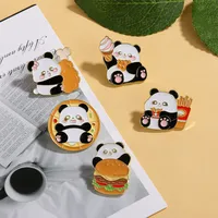 Cute Simple Style Panda Alloy Stoving Varnish Plating Unisex Brooches main image 4