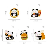 Cute Simple Style Panda Alloy Stoving Varnish Plating Unisex Brooches main image 7