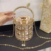 Women's Small Metal Solid Color Elegant Bucket String Handbag Evening Bag main image 1