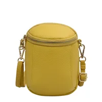 Women's Leather Solid Color Streetwear Sewing Thread Shell Zipper Crossbody Bag main image 4