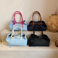 Women's Pu Leather Color Block Streetwear Sewing Thread Square Magnetic Buckle Tote Bag main image 1