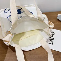 Women's Large Canvas Animal Cartoon Cute Streetwear Square Zipper Canvas Bag main image 5