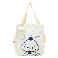 Women's Large Canvas Animal Cartoon Cute Streetwear Square Zipper Canvas Bag main image 3