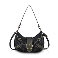 Women's Small Pu Leather Color Block Streetwear Sewing Thread Dumpling Shape Flip Cover Cloud Shape Bag main image 2