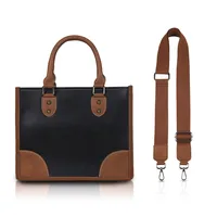 Women's Pu Leather Color Block Streetwear Sewing Thread Square Zipper Bag Sets main image 4