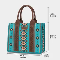 Unisex Small Canvas Color Block Vintage Style Ethnic Style Square Zipper Square Bag main image 2