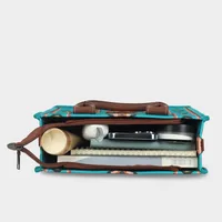 Unisex Small Canvas Color Block Vintage Style Ethnic Style Square Zipper Square Bag main image 3